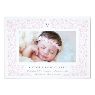 Harvest Flowers Birth Announcement