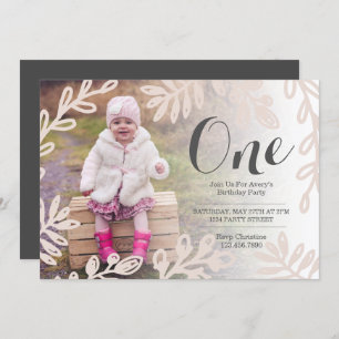 Harvest Flowers Birthday Invite