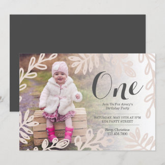 Harvest Flowers Birthday Invite