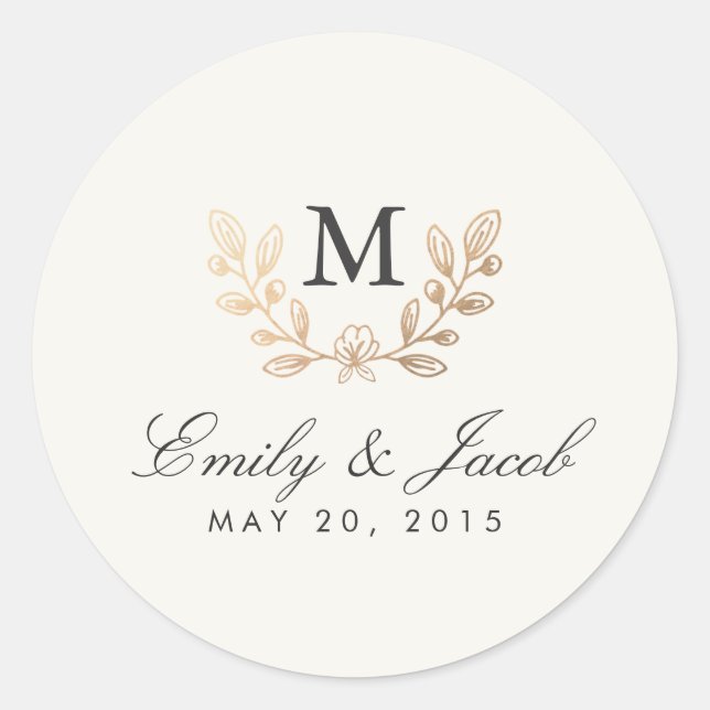 Harvest Flowers Classic Round Sticker (Front)