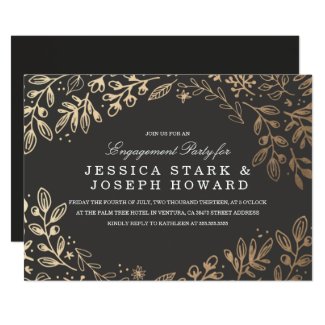 Harvest Flowers Engagement Party Invite