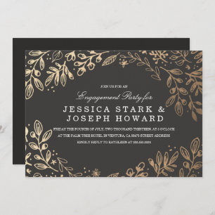 Harvest Flowers Engagement Party Invite