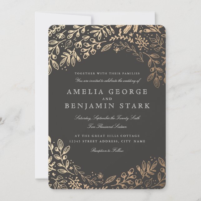 Harvest Flowers Invitation (Front)