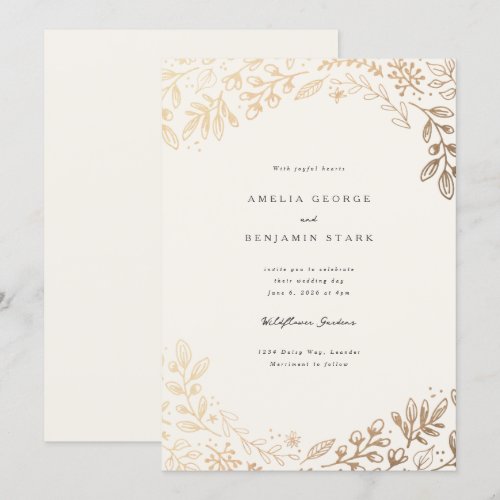 Harvest Flowers Invitation