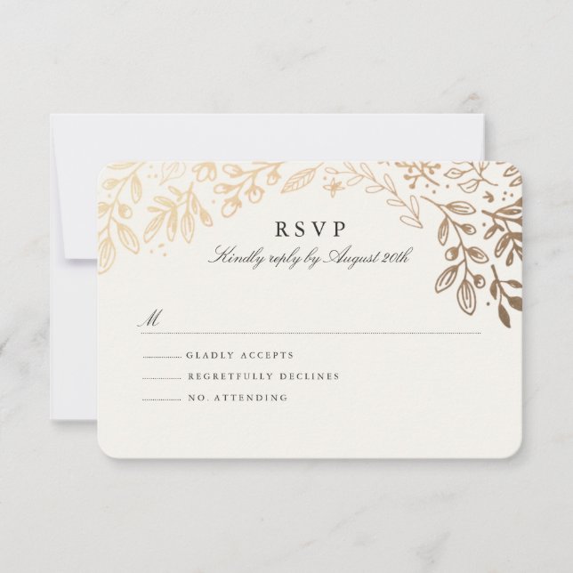 Harvest Flowers RSVP Card (Front)