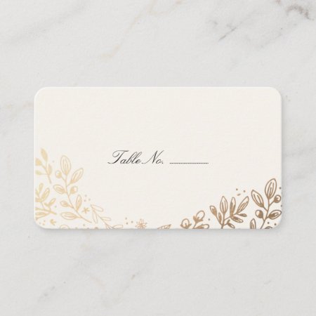 Harvest Flowers Table Place Card