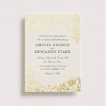 Harvest Flowers Wedding Foil Invitation<br><div class="desc">Elegant real gold foil floral design by Shelby Allison. For matching invitations,  reply cards,  stickers and other items click on the link below to view the entire Harvest Flowers collection.</div>