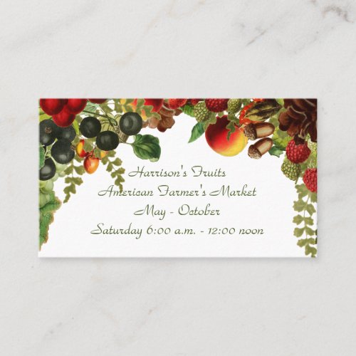 Harvest Fruit Business Card