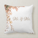 Harvest Garland Script Elegant Fall Keepsake Throw Pillow<br><div class="desc">Such a beautiful simple elegant wedding planner.  Great for a fall season wedding. Personalize with your name.</div>