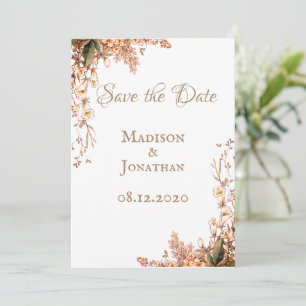 Harvest Garland Script Elegant Fall Wedding Save The Date