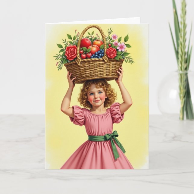 Harvest Girl Greeting Card (Front)