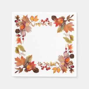Harvest Glow: Wreath Harvest Napkins