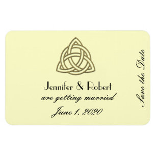 Harvest Gold Celtic Knot Save the Date Magnet