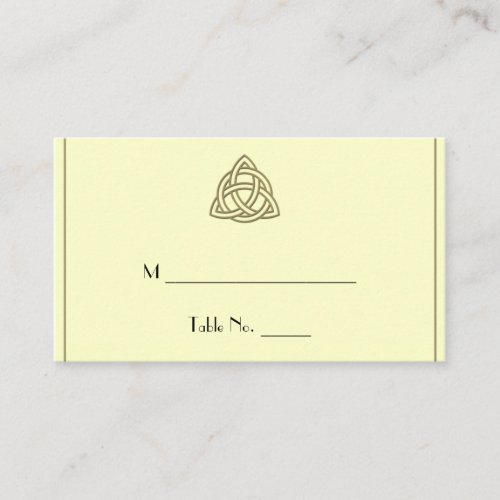 Harvest Gold Celtic Knot Wedding Place Cards Business Card Templates