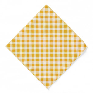 Harvest Gold Gingham Bandana