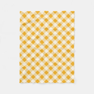 Harvest Gold Gingham Fleece Blanket