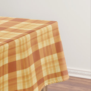 Harvest Gold Plaid Tablecloth