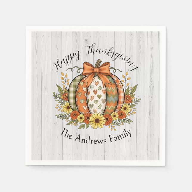 Harvest Grace Thanksgiving  Napkins (Front)