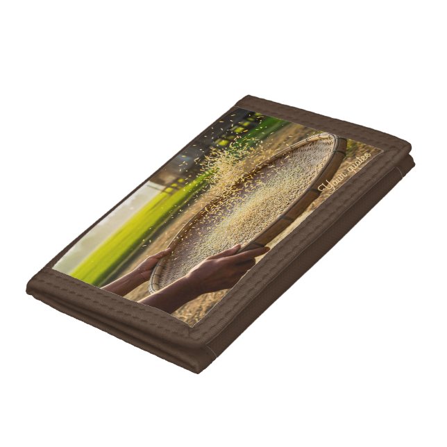 Harvest Grain, Rice Field Trifold Wallet (Bottom)