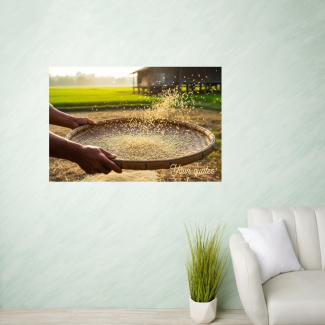 Harvest Grain, Rice Field Wall Decal (Living Room)