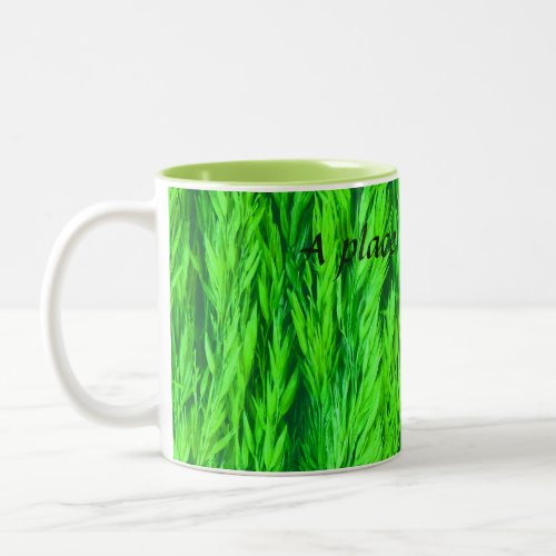 Harvest Green Grass Seed Photo Name Two_Tone Coffee Mug