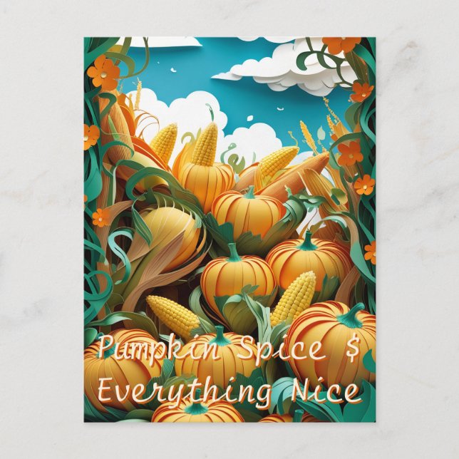 Harvest Happiness Holiday Postcard (Front)