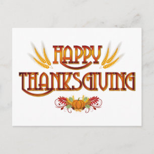 Harvest Happy Thanksgiving Holiday Postcard