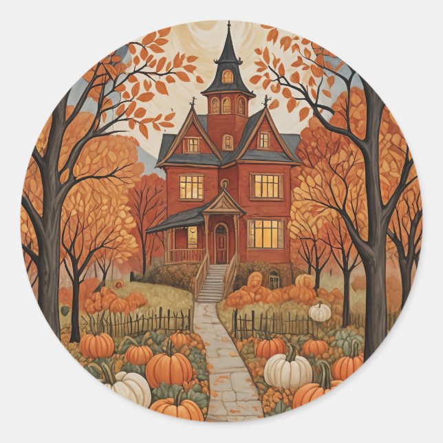 Harvest Haunt Classic Round Sticker (Front)