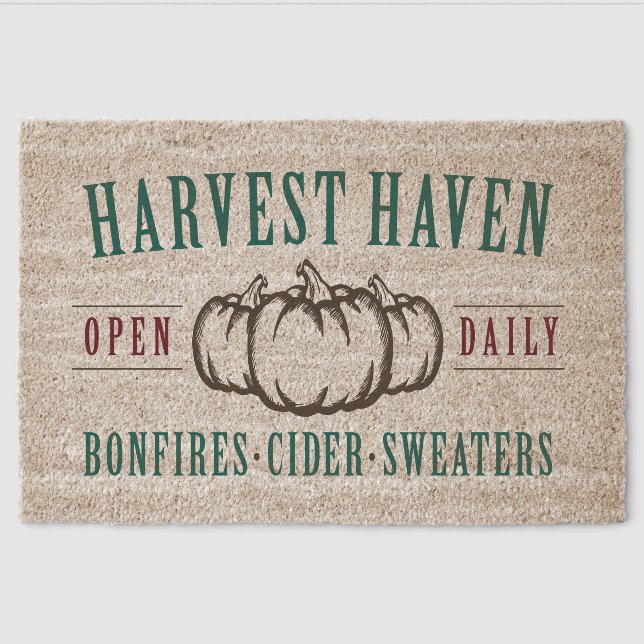 Harvest Haven Fiber Doormat (Front)