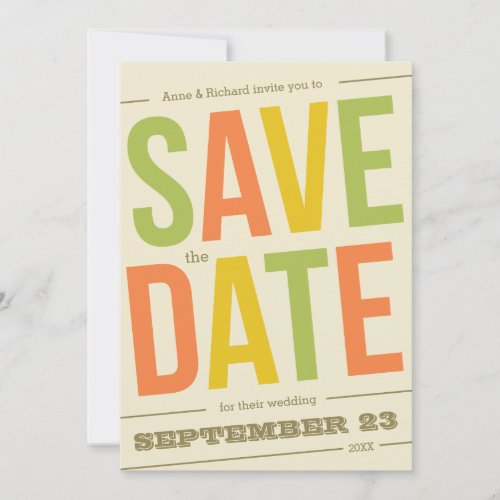 Harvest Holler Save the Date with Photo Backer