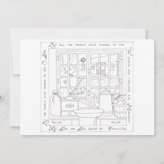 Harvest Home Coloring Book Postcard (Front)