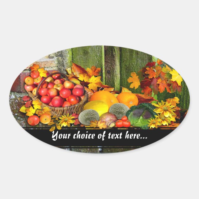 Harvest Home Oval Sticker (Front)