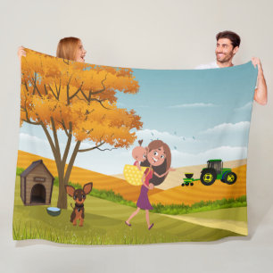 Harvest Hugs Cozy Fleece Blanket