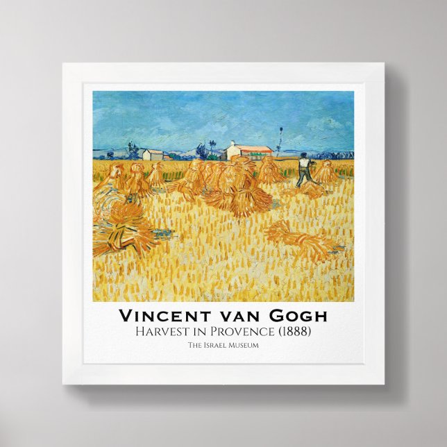 Harvest in Provence by Vincent van Gogh Framed Art (Framed Front)