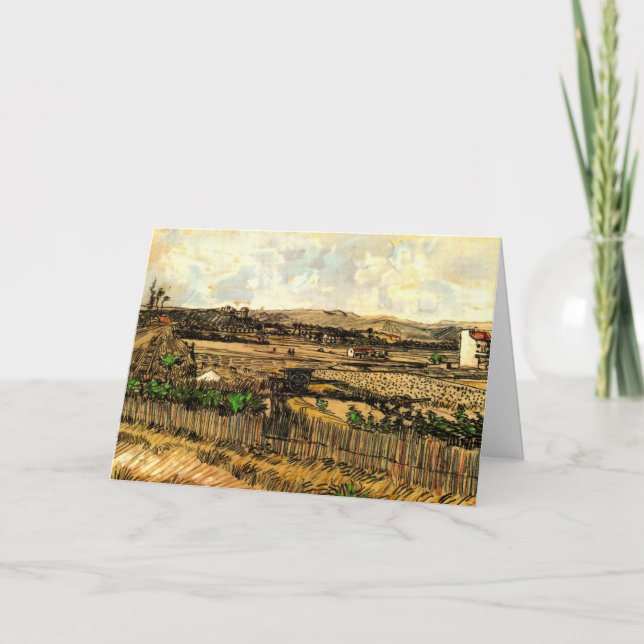 Harvest in Provence Montmajour by Vincent van Gogh Card (Front)