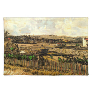 Harvest in Provence Montmajour by Vincent van Gogh Cloth Placemat