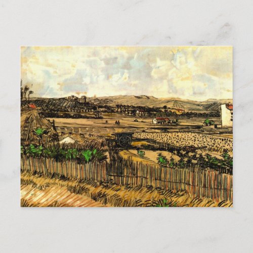 Harvest in Provence Montmajour by Vincent van Gogh Postcard