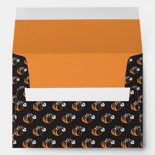 Harvest Magic Pattern A Pumpkin Silhouette Envelope