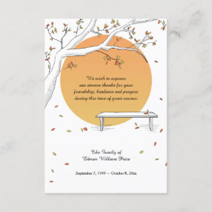 Harvest Moon Bereavement Thank You Card