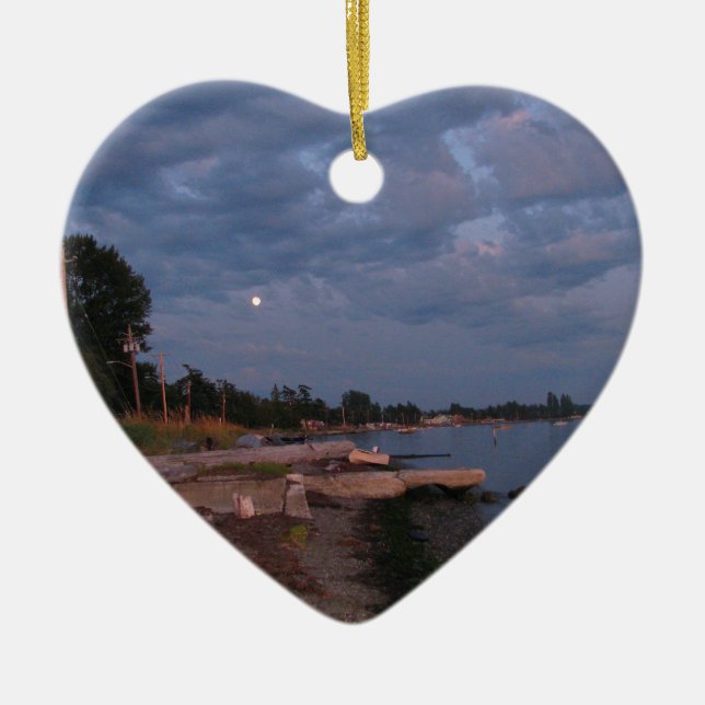 Harvest Moon Ceramic Ornament (Front)