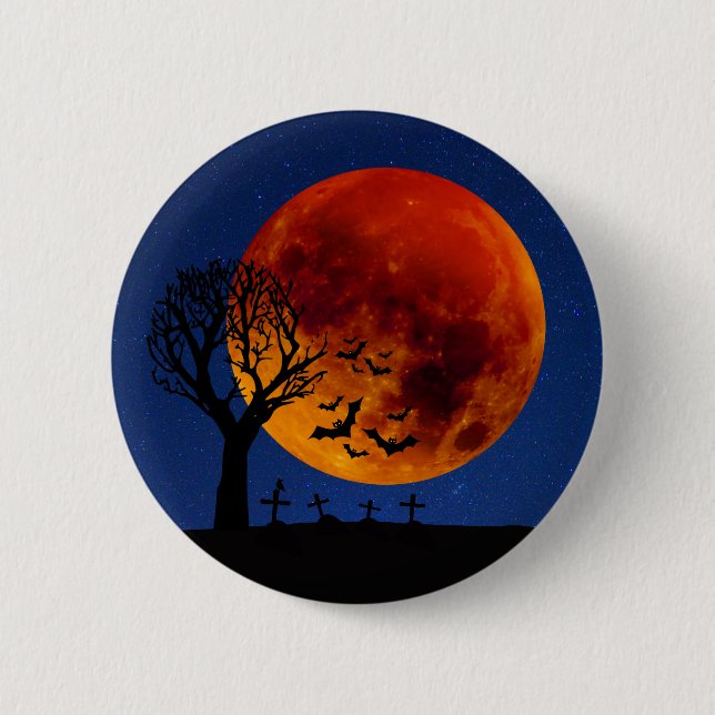 Harvest Moon Halloween Button (Front)