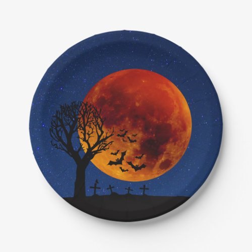 Harvest Moon Halloween Paper Plates