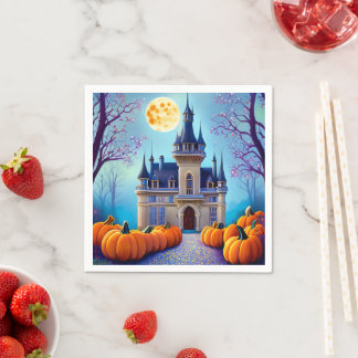 Harvest Moon Pumpkin Castle Paper  Napkins