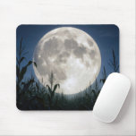 Harvest Moon Rising Over a Cornfield Mouse Pad
