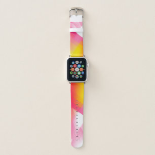 Harvest Neon Pink Red Yellow Orange Abstract Art Apple Watch Band