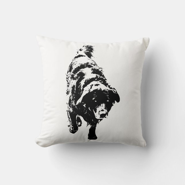 Harvest Night Sentinel Throw Pillow (Front)