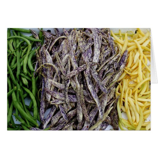 Harvest Of Beans Vegetable Card (Front Horizontal)