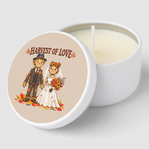 Harvest of Love Scarecrow Wedding Mini Candle Favors