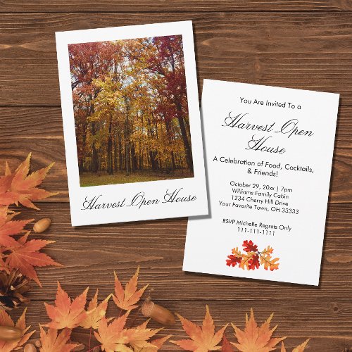 Harvest Open House Fall Foliage Invitation