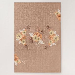 Harvest Petal Harmony – Earthy Floral Blend Jigsaw Puzzle